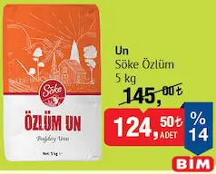 SÖKE ÖZLÜM UN 5 KG fiyat ve kampanya bilgisi
